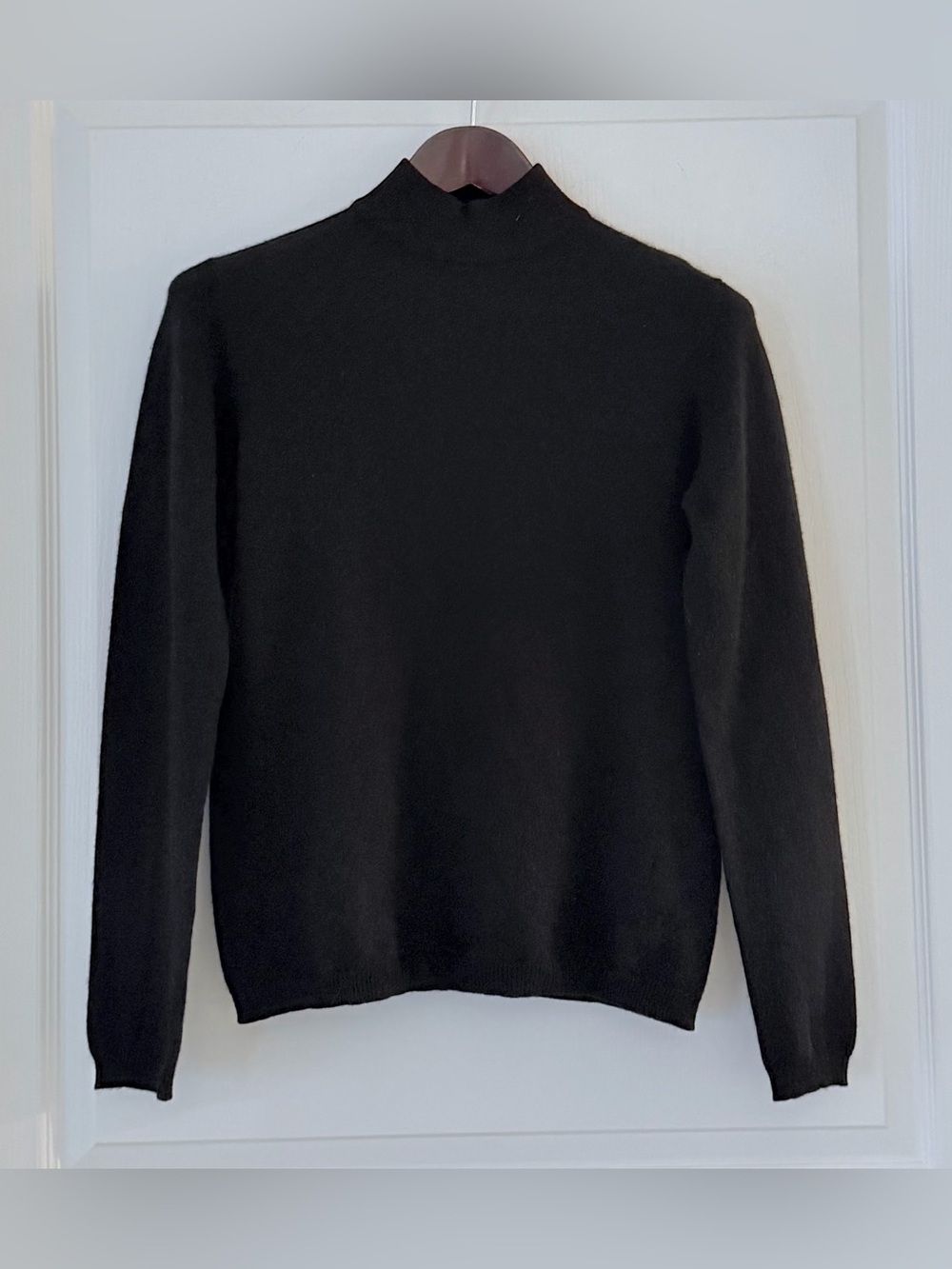 Charter Club Black Mockneck Cashmere Sweater